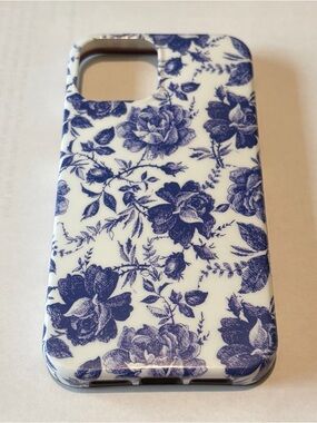 Casely iPhone 12 case. Blue and white floral